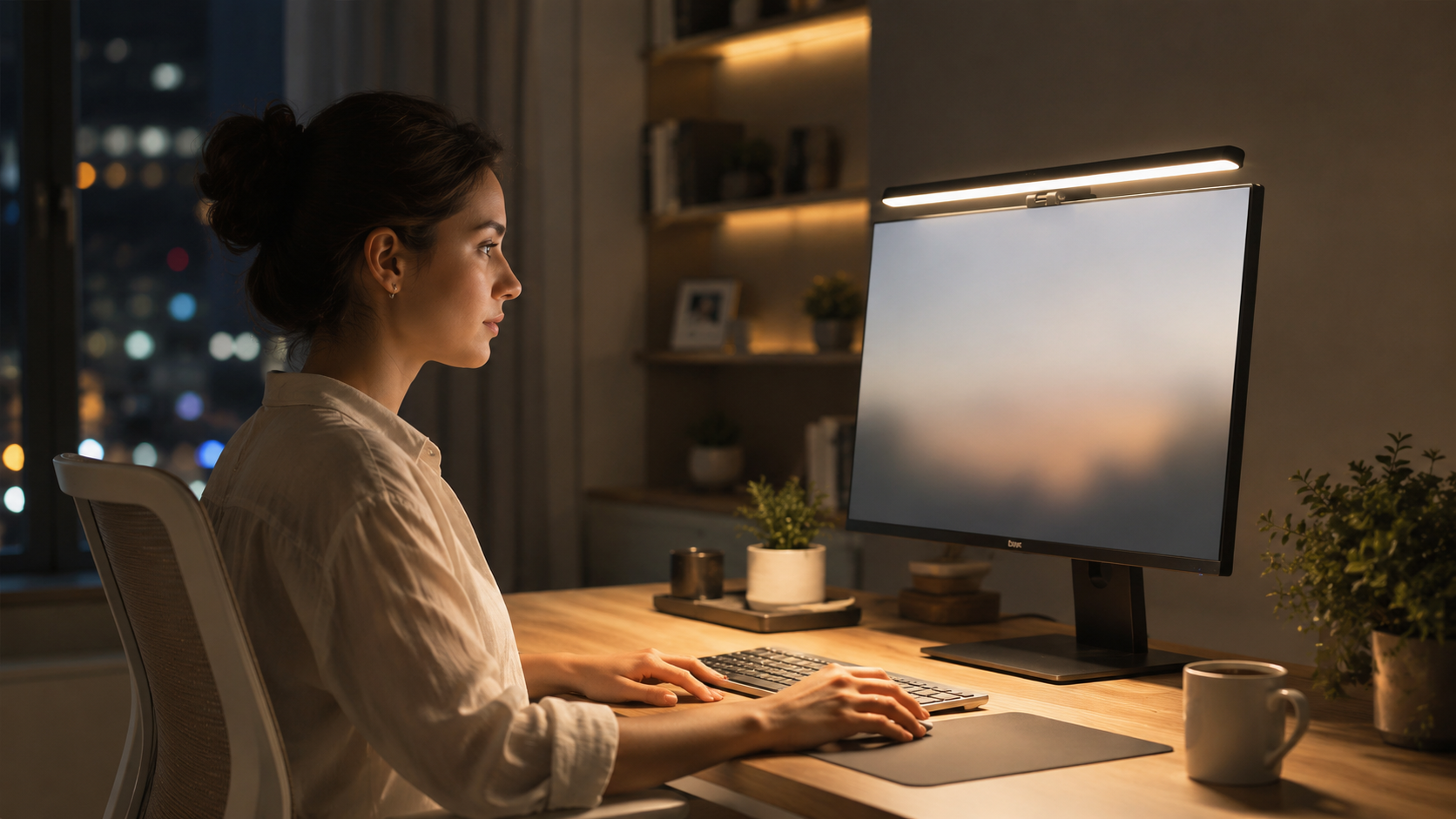 deciding whether a led monitor light hanging desk improves a desk, office, or creator setup