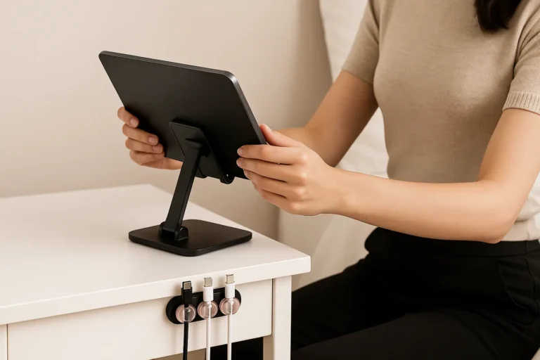 A Desk Charging Setup That Keeps Cables Within Reach