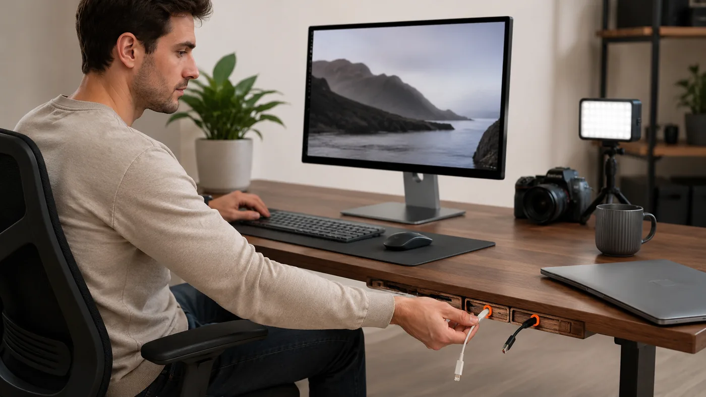 Charging Cables Always Sliding Away? This Small Clip Might Help