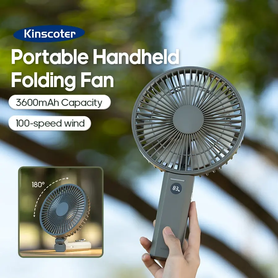 Angle-Adjustable Folding Handheld Fan