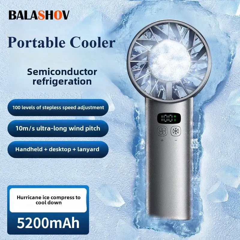Ice-Compress Folding Handheld Fan