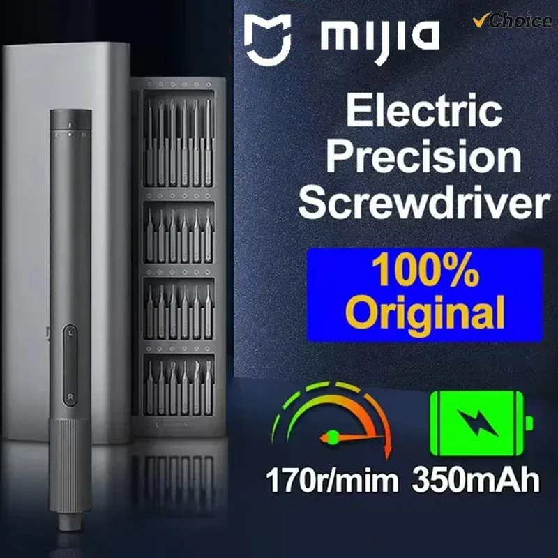 NEW MIJIA Electric Precision Screwdriver Magnetic Kit with 24 PCS Screw Heads Power Tools Sets for Smart Home PC Phone Repair