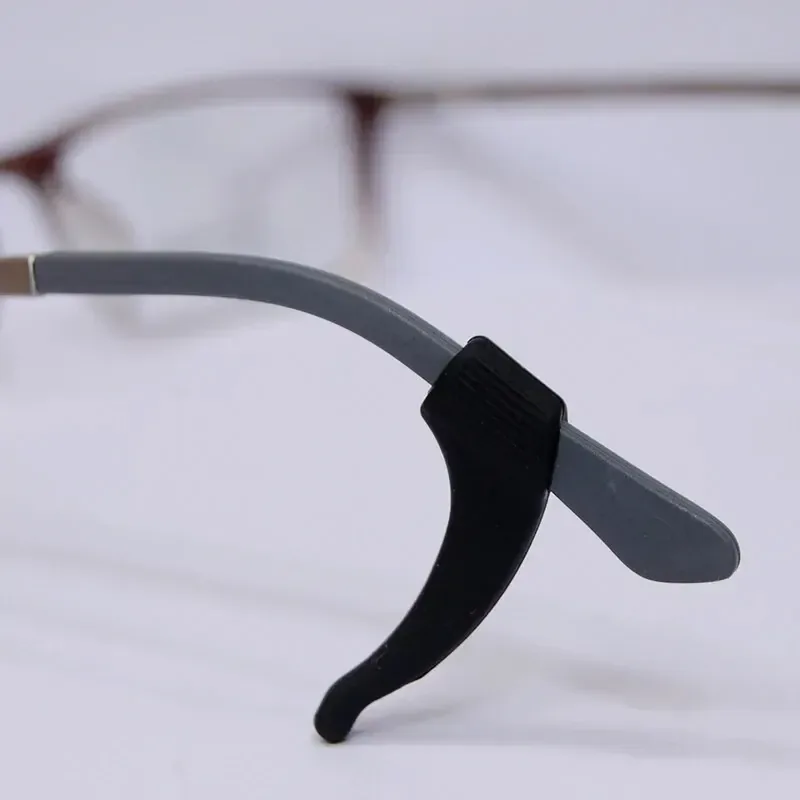 Small silicone anti-slip ear hooks and stoppers for eyeglass temple arms